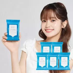 [내일 도착] 갸스비 파우더 휴대용 데오바디 샤워티슈 쿨시트러스 10매 x 5팩