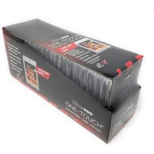 Ultra Pro One Touch 35pt 마그네틱 카드 홀더 u2013 카드 보호 케이스 UV 차단 기능 포함 u2013 표준 크기 카드용 울트라 클리어 디스플레이 u2013 프로스팅 보더 다이아몬드 코너 마그네틱 클로저 u2013 25팩 박스