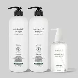 아브카 비듬케어 탈모완화세트[샴푸 1000ml 2개 + 헤어토닉 200ml 1개]