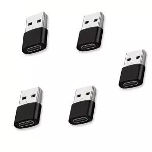 5개입 USB to Type C 어댑터 USBC 수 TypeC 암 변환기 삼성 S20 커넥터용