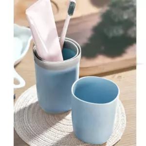 홈슨 휴대용 칫솔케이스 블루/칫솔/케이스/양치/세트/칫솔통/양치통/여행용/캠핑/양치컵/보관/치약/보관함