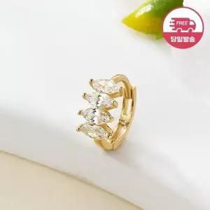 [비앤비골드] 당일발송 14K 마퀴즈 큐빅 링 피어싱 한쪽 JAE42480