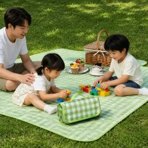 피크닉 접이식 방수 매트 휴대용 손잡이 체크 돗자리 3종 대량주문 판촉물