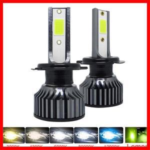 2Pcs LED H4 H7 H1 H8 H9 자동차 헤드 라이트 12000K 6000K 레몬 그린 안개등 H3 9005 9006 12V 24V 전구