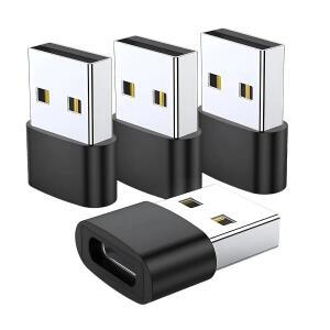 USB-USB-C 어댑터, USB-C 암-USB 수 고속 충전 및 OTG 변환기, iPhone 1/14/13/12/11 Pro Max Plu와 호환