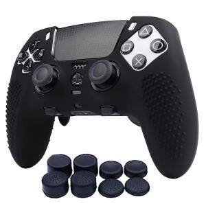 PS5 듀얼센스 엣지 컨트롤러 플레이 스테이션 호환되는 프로토와 5 스킨 실리콘 액세서리, 커버 그립을 방지 8개의 미끄럼 엄지 랄란 갖춘