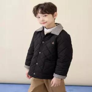 빈폴 키즈 체크 칼라 퀼팅 점퍼 블랙 (BI6138U015) 5981895