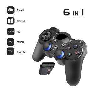 PS1 PS2 PS3 호환 PC TV용 게임 컨트롤러 안드로이드 호환 2.4GHz 무선 조이스틱 콘솔 플레이스테이션용 게