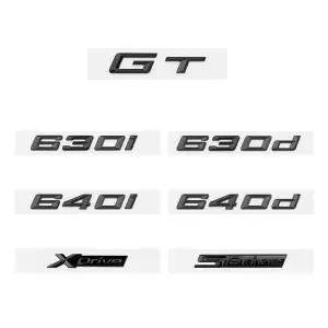 광택 블랙 GT 630i 630d 640i 640d XDrive SDrive ABS 숫자 문자 엠블럼 BMW 호환 GT 시리즈 E63 E64 F06 F