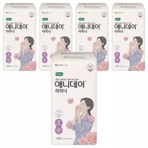 디펜드 애니데이 부드러운 안심 요실금 팬티라이너 롱 40개입 5개