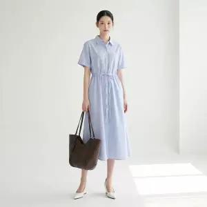 랩 LAP 스트라이프 셔츠 롱 원피스 AS2WO591 AS2WO591-JJ 499424