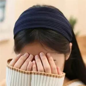 데일리 여성 헤어밴드 와이드 머리띠 패션 골지 밴드-WFO7ER0