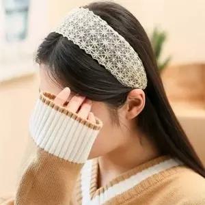시스루 헤어밴드 레이스 여성 머리띠 데일리 여름 바캉스-WFO7EQT