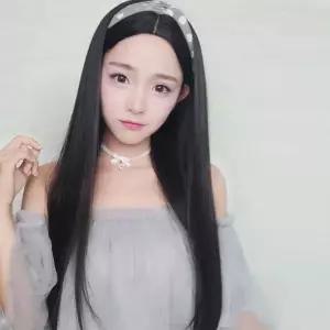 [하프클럽/]여성 블랙 롱가발 자연스러운 생머리 패션가발