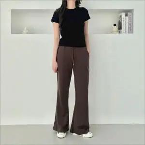 부츠컷 트레이닝 팬츠 나팔바지 여자 스판 허리밴딩 3종 세트