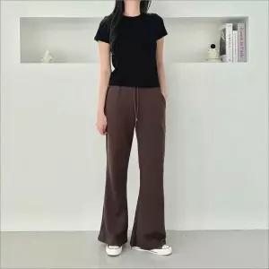 나팔바지 부츠컷 팬츠 여성 트레이닝 허리밴딩 스판 3종세트
