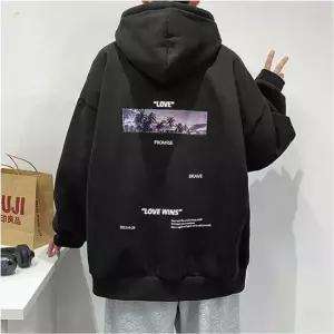 후드티 남성 봄 가을 데일리 상의 백프린팅 2종 세트