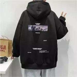 후드티 남성 봄 가을 데일리 상의 백프린팅 2종 세트