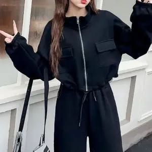 트레이닝 집업 점퍼 하이넥 크롭 외출복 캐주얼 여성용