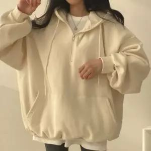 반집업 후드티 여성 오버핏 루즈핏 긴팔 하프집업 3컬러
