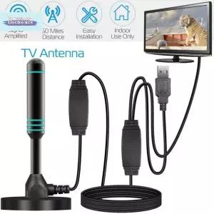 dmb안테나 신호 증폭기 1PC 디지털 TV 안테나 480 마일 실내외 마그네틱 베이스 VHF UHF