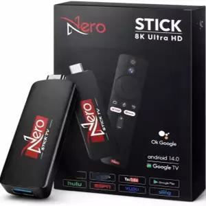 미디어플레이어 네로 스틱 TV 4K/8K HDR - Apparile de Streaming Android 14 avec WiFi 6 Bluetooth 5.4