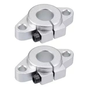 uxcell 12mm 샤프트 지지대 SHF12 플랜지 마운트 선형 모션 슬라이드 레일 가이드 블록(2팩)