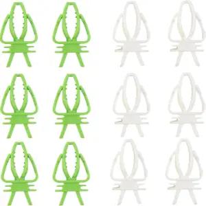 12팩 버드 케이지 푸드 홀더 코카티엘 버지 잉꼬 코누레 마카우 및 스몰 6 그린+6 화이트 용 플라스틱 밀레