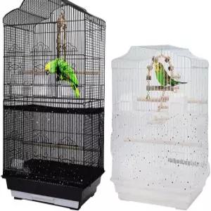 2PCS 조절 가능한 대형 새장 커버 나일론 메쉬 깃털망 씨앗 포수 잉꼬 마카우 아프리카 원형 사각형