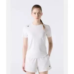 DESCENTE 우먼스 러닝 반팔 티셔츠 아이보리 SR122RTS32 116702
