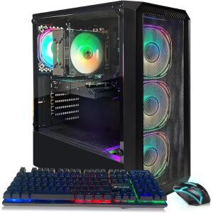 STGAubron 게이밍 PC 컴퓨터, 인텔 코어 i5-13400F(최대 5.0GHz), 지포스 RTX 3050 6G, 16G DDR4, 512G SSD, WiFi 6, BT 5.2, RGB 팬 x4, Windows 11