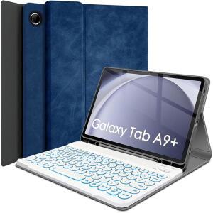 삼성 갤럭시 탭 A9 플러스 11인치 2023 (SM-X210 / X216 X218)용 LDSOYIA 백라이트 키보드 케이스, 11 u201D A9+ 태블릿용 7가지 색상 분리형 무선 보호 스탠드 케이스