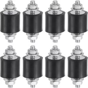 파티킬 15x15mm 고무 스터드 충격 흡수기 8개의 M6 솔레이터 장착 차고 모터 공기 압축기 엔진(VV 유형)용