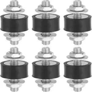 파티킬 10x15mm 고무 스터드 충격 흡수기 6개의 M5 솔레이터 장착 차고 모터 공기 압축기 엔진(VV 유형)용