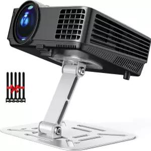 1/4인치 나사 홈 오피스 스튜디오용 실버 천장 마운트 케이블 타이가 있는 미니 프로젝터 홀더 브래킷을