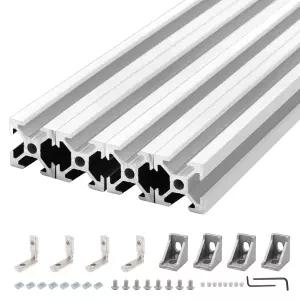 4Pack 2020 알루미늄 압출 V-슬롯 150mm 은 프로파일 20x20 프레임 유럽 표준 양극 산화 처리 선형 레일 3D