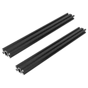2040V 알루미늄 압출 2PCS 150mm 슬롯 유럽 표준 양극 산화 처리된 블랙 프로파일 선형 레일 3D 프린터 및