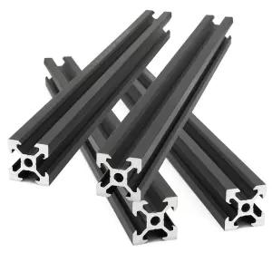 4Pcs 200mm 2020 시리즈 V 슬롯 알루미늄 압출 프로파일 3D 프린터 부품 프레임 선형 레일 유럽 표준