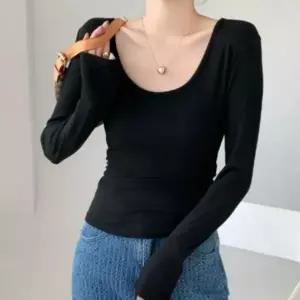 긴팔티 라운드넥 티셔츠 여성 오피스룩 베이직 롱슬리브