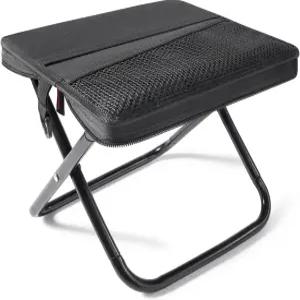 초경량 휴대용 접이식 의자 야외 낚시 여행용 회색 카본 스틸 프레임 미끄럼 발 탈부착 열쇠고리 가방