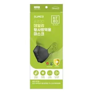 숨코 KF80 1매 미세먼지 황사마스크 블랙 20개
