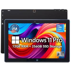 Fusion5 내장 USA 10 1인치 윈도우 11 프로페셔널 태블릿 PC FWIN232 PRO N5 12GB RAM 256GB SSD 인텔 13세대 HD 태블릿 USB HDMI 우발적 손상