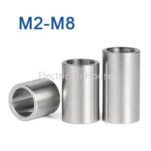 M2 304 스테인레스 스틸 (A2-70) 부싱 와셔 원형 중공 나사산이 없는 스탠드오프 스페이서 가스켓 길이 3-2