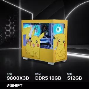주연테크 시프트 PKPv98XHFV-16G512G 포켓몬스터 피카츄 AMD 라이젠7 9800X3D 반본체