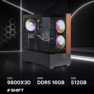 주연테크 시프트 D6v98XHFV-16G512G 블랙 AMD 라이젠7 9800X3D 반본체