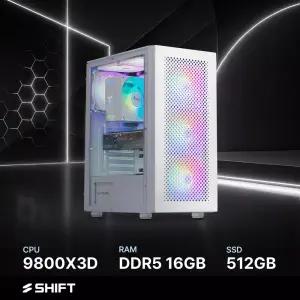 주연테크 시프트 D4v98XHFV-16G512G 화이트 AMD 라이젠7 9800X3D 반본체