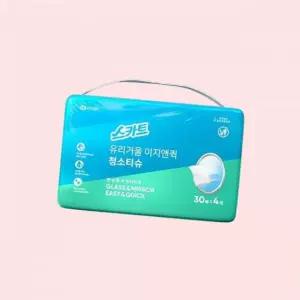 스카트 유리거울 이지앤퀵 청소티슈 30매x4입 4377596
