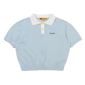 코닥 카라 배색 부클 반팔 니트 우먼 S.BLUE K6222LKT41SBL 6402600