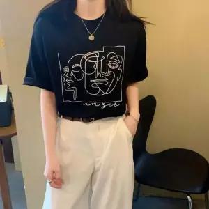 여성 반팔 티셔츠 레터링 루즈핏 티셔츠