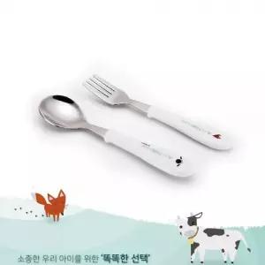 어린이 식기 스텐 유아 수저 포크 세트